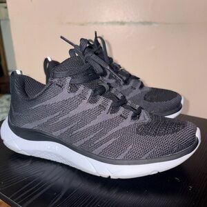 Hoka One One Hupana Knit Jacquard Running Shoes - Black/Grey
